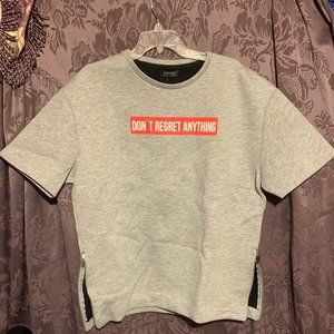 Zara Man Tee Don't Regret Anything T-Shirt NWT